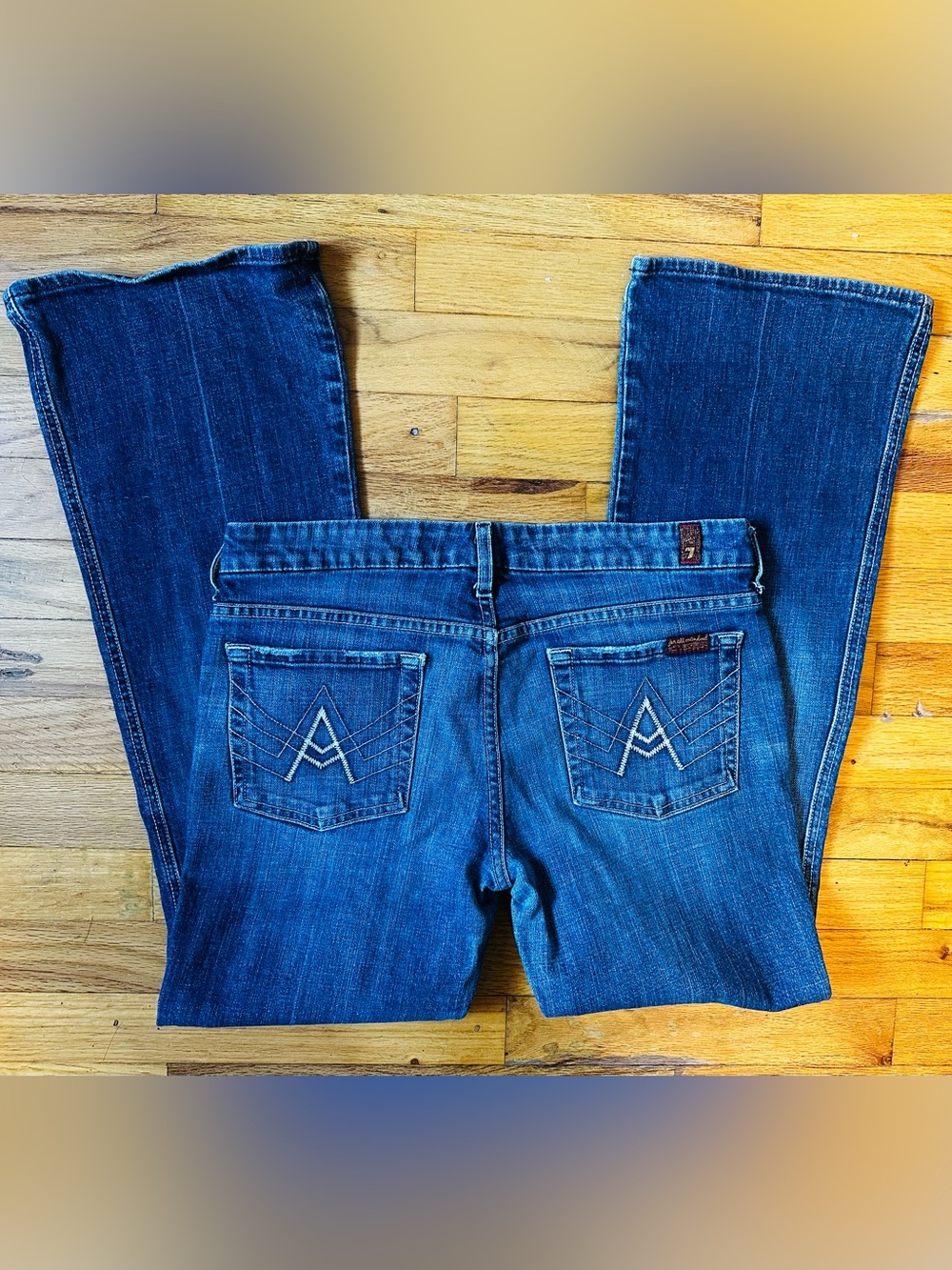 Y2K 00’s 7 For All Mankind A Pocket Low Rise Flare Jeans